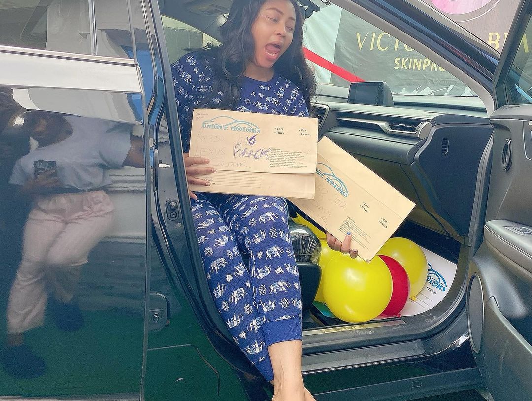 Actress Biodun Okeowo buys a car, gets another as a gift