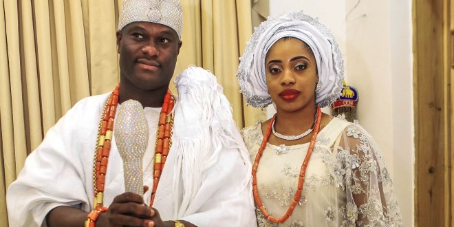 The Ooni and his beautiful queen By Tunde Odesola