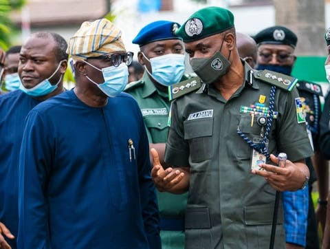 SANWO-OLU RECEIVES POLICE IG OVER COORDINATED ARSON IN LAGOS