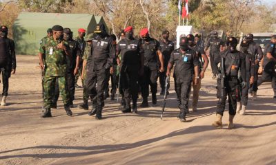 Lt Gen TY Buratai going round the Nigerian Army Training Area Falgore when he visited the area to assess the final screening exercise for 80 regular recruit intake on the 11th of January 2021