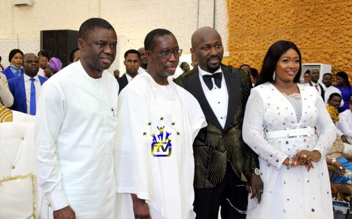 The Senior Pastor at the Omega Fire Ministries (OFM) worldwide, Apostle Johnson Suleman, on Wednesday, 24th of March 2021, added another year to his age. The date did not go unnoticed, as usual, as the servant of God was celebrated in a quiet but fabulous bash courtesy of his church members and attended by select VIPs. The four-day long event was held under a ceiling of balloons and the celebrator himself reportedly rocked the dance floor with special steps lifting the right and the left foot in perfect sync. Apostle Suleman’s wife, Reverend Lizzy, was all out in support of her husband as the couple strode about with glamour. Dignitaries who honoured Apostle Suleman on his birthday include Governor Ifeanyi Arthur Okowa of Delta State, Hon. Philip Shaibu, the deputy governor of Edo State, among few other invited guests. To the amazement of many of his admirers, the biological mother of Apostle Suleman, Mrs, Esther Suleman, stepped out openly to cheer and bless her famous child. As if we need another reason to love Apostle Suleman; he always thinks of other people even on his birthday. Between March 24th and Sunday 28th, 2021, it wasn’t about birthdays alone, though. The cute cleric spent the better part of the event days to serenade the less privileged in the society. He was engaged in his usual philanthropic activities dispensing cash and material aids to hundreds of poor people, albeit quietly. This probably encouraged the Nigerian Correctional Service in Edo State to present Apostle Johnson and Mrs Lizzy Suleman awards of excellence for their constant support to the Centre Since 2015. Though low-key, it was a rich birthday thanksgiving to honour God for the life of the ‘Restoration Apostle’. 