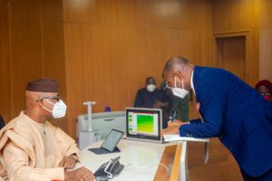 GOV ABIODUN INAUGURATES ELECTORAL COMMISSION