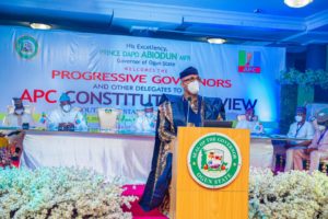 GOV. ABIODUN CALLS FOR THE RE-EVALUATION OF APC CONSTITUTION