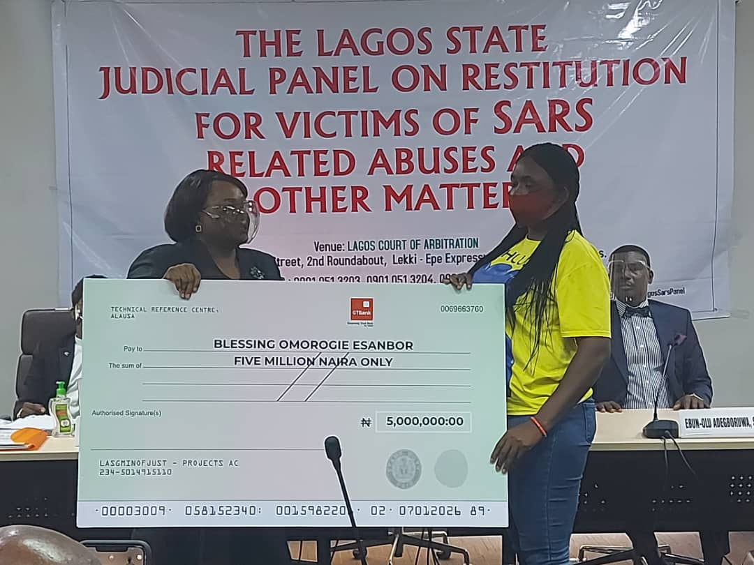 #EndSARS: Lagos Panel Awards ₦16.25 Million To Four Petitioners (Photos)