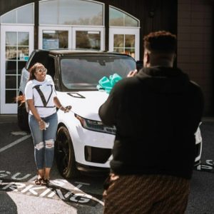 Davido's Brother Dazzles Wife with New Range Rover(Photos)
