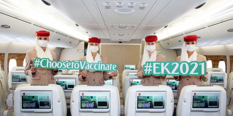 Emirates’ one-of-a-kind flight EK2021 proudly made a journey across the different emirates this week , to signal the aviation industry’s readiness for a travel rebound. It was also to celebrate the UAE’s remarkable vaccination programme that has administered close to 9 million vaccines doses to date. The special flight, which carried fully vaccinated crew and passengers onboard, was unprecedented in the industry in scale. With close to 400 fully vaccinated customers onboard, the flight illustrates confidence and undiminished excitement for air travel. EK2021 was also supported by fully vaccinated teams across the aviation eco-system, from onboard crew to ground staff, demonstrating the readiness of the UAE’s aviation eco-system to support the safe rebound of air travel. In spite of the pandemic, the UAE has maintained its status as a leading global aviation hub and it will continue to grow its position as a hub for passengers and cargo traffic by investing in innovations and close collaborations with all stakeholders. Onboard EK2021 was a group of senior officials from key aviation and health sector entities hosted by Emirates. His Highness Sheikh Ahmed bin Saeed Al Maktoum, Chairman and Chief Executive, Emirates Airline & Group said: “The UAE’s rapid pace and progress in vaccinating our population is a testament of our leadership’s vision and commitment to safeguard our communities, and manage the pandemic by adopting the appropriate measures to protect both nationals and residents. Today’s flight is a showcase of the combined efforts and dedication of all stakeholders in supporting the vaccination programme, and the implementation of protocols in the past 12 months to ensure a safe travel journey, stimulate passenger traffic and set the groundwork for the ramp up of air travel in the near future. Emirates continues to support the national vaccination programme and we are pleased with the progress made within the group in vaccinating our employees.” The special flight was operated with Emirates’ newest A380 aircraft which featured the airline’s brand-new Premium Economy seats, and refreshed cabin interiors across every cabin class. First and Business Class customers were able to safely network and mingle in the iconic A380 Onboard Lounge. Combining the most advanced aviation technology and an inspired cabin design, The A380 remains a customer favourite for its unmatched comfort and spaciousness. This month, Airbus launched a travel companion app called “Tripset”. The application aggregates and provides flight and travel information to ease and restore passenger’s trust in their end-to-end journey when traveling by air during the COVID-19 pandemic. Providing passengers with the latest and most relevant travel conditions, restriction and health requirements in place, without having to consult a variety of sources. Tripset is part of Airbus’ continuing commitment, alongside airlines, industry partners and regulatory agencies, to encourage the flying public to keep trust in air travel, supporting the safe and well-coordinated return to flight, which is essential for economic recovery from COVID-19. On the ground, passengers checked in using the latest biometric technologies for a seamless journey across multiple touchpoints. Biometric touchpoints were recently expanded to include over 18 check-in desks and 15 boarding gates at the airport. As a result, customers across all classes enjoyed seamless biometric entry to experience the First and Business Class lounge at DXB. All EK2021 passengers were provided rapid COVID-19 PCR tests, facilitated by Pure Health. Pure Health, the largest integrated healthcare solutions provider in the UAE, has facilitated the administration of up to 4 million PCR tests at Dubai Airports to date. It has also played a vital role in providing COVID-19 testing support to the aviation industry at large, since the start of the pandemic. As passengers disembarked, they were handed commemorative certificates for taking part in this initiative. EK2021 was commanded by UAE National Captain Ahmed Al Obeidli, First Officer Ramon Wilde and flight deck crew were supported by Captain Ricky Garala. All proceeds for EK2021 have been donated to the Emirates Airline Foundation, the airline’s non-profit charity organisation which supports projects around the world aimed at improving the quality of life for disadvantaged children around the world.