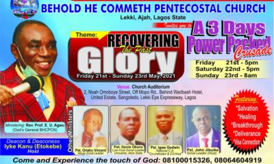 BEHOLD HE COMETH GENERAL OVERSEER, REV. AGWU STORM LAGOS FOR PROPHETIC CRUSADE