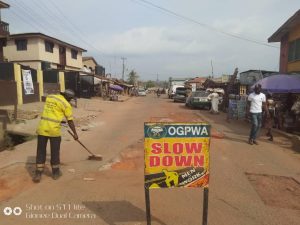 OGPWA COMMENCES ANOTHER PHASE OF ROAD REPAIRS, CAUTIONS ROAD USERS.