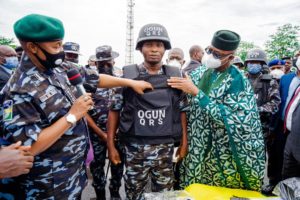 Insecurity: Abiodun hands over 55 patrol vehicles, bulletproof vests to IGP