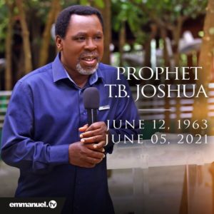 Church issues Statement On TB Joshua's Demise