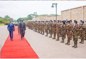 NAOSRE Grand Patron, Ambassador Tukur Buratai, Received By President Patrice Talon As He Resumes In Benin Republic
