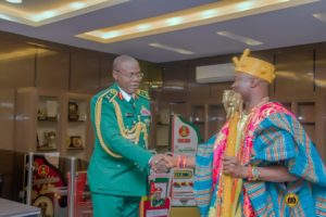 NIGERIAN ARMY CHIEF, FARUK YAHAYA HOSTS OLOWU KUTA