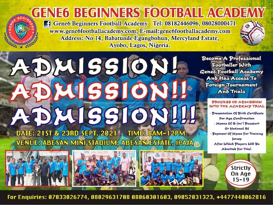 Gene6 Beginners Football Academy Taking Boys Out Of Street For International professional League