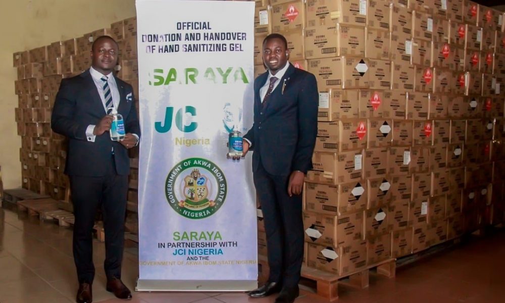 JCI Nigeria Partners Japanese Firm To Donate Hand Sanitizers To Akwa Ibom State Government