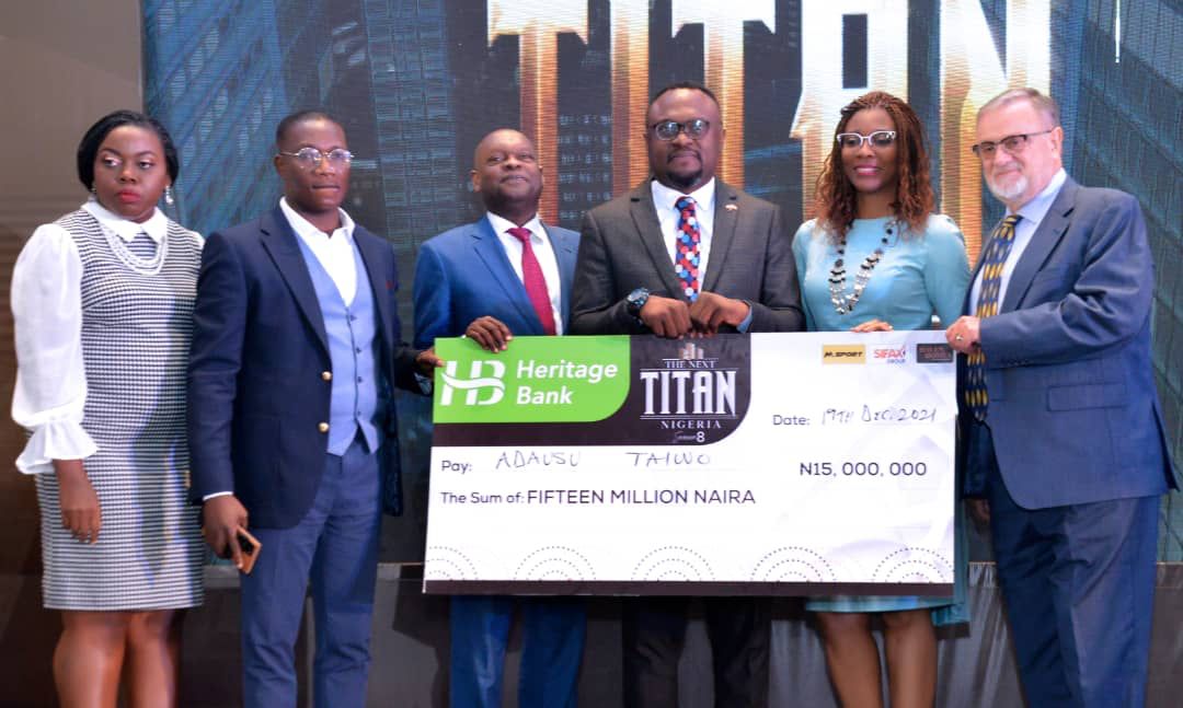 Heritage Bank empowers elderly caregiver with N15m in “The Next Titan Season-8” As part of its continued supports to Micro, Small and Medium Enterprises (MSMEs), Heritage Bank Plc, Nigeria’s most innovative Banking Service provider has again empowered an entrepreneur winner of The Next Titan Season-8 with sum of N15million. Adausu Emuobo Taiwo, an expert in elderly care and the brain behind Teezee Elderly Care emerged the Winner at the grand finale of The Next Titan Season-8, held yesterday in Lagos. Of the top 18 Contestants of the foremost Entrepreneurial Reality TV show tagged, “The Uncaged,” Taiwo competed with four others- Joy Badaki, Dolapo Quadri, Esin Mariah and Victor Emaye to emerge the Winner. During the premiere of the over 20, 000 participants who applied, only 18 contestants emerged of the 75 who made it through auditions from six major cities in Nigeria which are Abuja, Kano, Port Harcourt, Enugu, Ibadan, and Lagos. After the Boot Camp the 18 who qualified made it into the Titan House for 10weeks to compete against top notch young entrepreneurs. Meanwhile, top 1000 contestants with good business ideas, and those whose businesses are already registered, have been shortlisted for N3 million in funding from the Federal Ministry of Youth and Sports Development (FMYSD). However, the Winner who highly commended the headline sponsor-Heritage Bank Plc for its continued support of entrepreneurs and sponsorship of the Next Titan, said, “Heritage Bank is an amazing bank that has stood strong on this show. My love for Heritage Bank stems from the fact that this support would provide Teezee Homes with the tools and resources to help older adults, as improved health and sanitary conditions have contributed to the rise in life expectancy. Speaking at the Grand Finale, MD/CEO of Heritage Bank, Ifie Sekibo stated that the partnership with entrepreneurs and MSMEs show the focus and strong belief of our enterprising brand in the strength of youths to possess the capacity to build a robust economy in Nigeria. “The programme easily aligns with the primary focus of the management of Heritage Bank to promote every laudable entrepreneurial idea meant to broaden economic thr horizon of the country for the benefit of citizens and other residents” he said. Sekibo represented by the Ag. Group Head, Corporate Communications, Ozena Utulu assured the contestants of Heritage Bank’s readiness to leverage seamless support to the growth of their businesses. According to her, our doors are open; we remain your Timeless Wealth partner. He indicated that as a catalytic institution in the empowering of entrepreneurs in the micro, small and medium enterprises (MSME) sector, Heritage Bank has continued to make relentless efforts in this space to empower entrepreneurs in Nigeria through championing several empowerment initiatives. The MD also encouraged the contestants to explore the eNaira option as it is something to look out for in the business world come 2022. Speaking earlier, the Executive Producer of The Next Titan, Mide Akinlaja commended the headline sponsor- Heritage Bank and others for their partnership and support which have positively impacted on the generality of young people who have shared their testimonies regarding the programme causing a paradigm shift in their mind-sets to moving from Jobs -Seekers to Jobs-Creators. The programme paneled by technocrats with a perfect blend of entrepreneurial requisite skills trained each participant on enriching, rigorous and intellectually learning journeys to equip them with the fundamental competencies required of seasoned entrepreneurs. The weekly boardroom judges are from different spectrum of entrepreneurial fields - Kyari Bukar Founder/CEO Trans-Sahara Investment; Lilian Olubi, CEO, EFG Hermes Nigeria; Chris Parkes, Chairman/CEO, CPMS Africa and Tonye Cole, Founder, Sahara Group and a guest Judge, Mrs Olatorera Oniru, CEO, Olatorera Consultancy Ltd are top business personalists