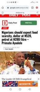 How Primate Ayodele Foresaw Sudden Increment In Fuel Price In June 2021