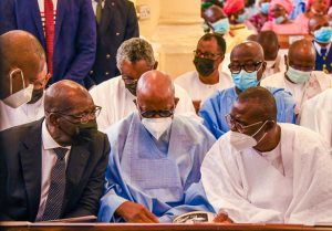 OSINBAJO, JONATHAN, GOWON, SANWO-OLU, OTHERS ATTEND SHONEKAN'S FUNERAL IN LAGOS