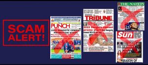 SCAM ALERT!! FAKE CEMENT PROMO ADVERTS