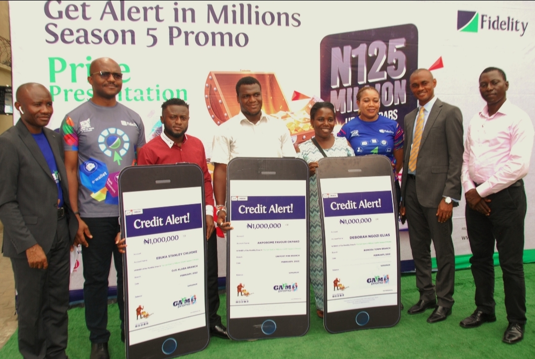 Fidelity Bank presents N10million to Winners of GAIM 5 4th Monthly Draw