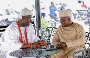 Photos as Ooni of Ife visits Lagos Assembly, meets with Obasa