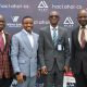 Left to right, Chief of Staff to the President ,Prof. David O. Alao, Head Innovation, WEMA Bank, Solomon O. Ayodele, (Ph.D) President/Vice-chancellor ,Prof. Ademola S. Tayo, VP (Student Development),Dr. Sunday Audu at the Hackaholics3.0 event which held in Babcock University