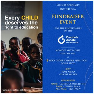 Omobola Ashabi Foundation hosts fundraising event to cater for indigent students, vulnerable women, widows