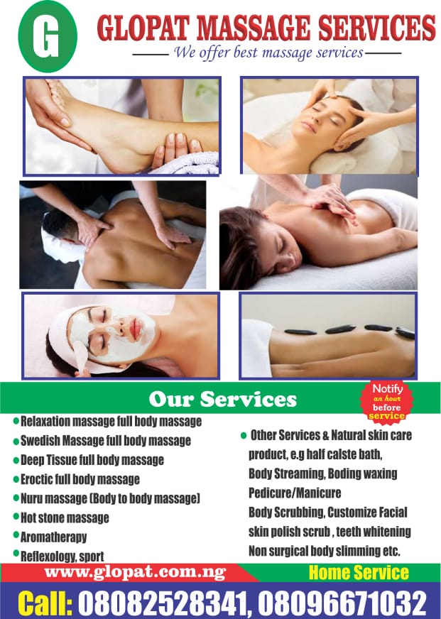 Why You Should Patronise Glopat Massage services