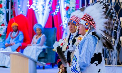 Olu of Warri Receives T'suut'ina Highest Honor In Canada.