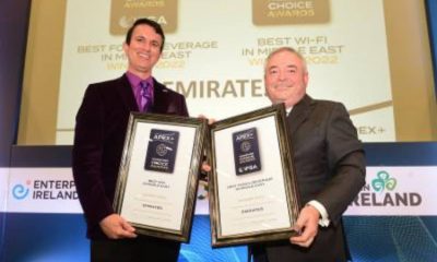 Emirates wins Best Wi-Fi and Best Food & Beverage at 2022 APEX Regional Passenger Choice Awards