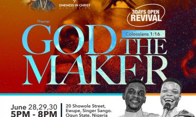 Prophet Oladapo Kingsley Organises 3 Days Open Revival