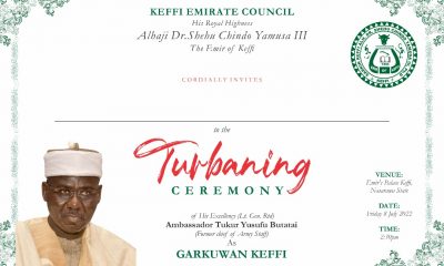 Emir of Keffi Set To Turban Buratai as Garkuwan