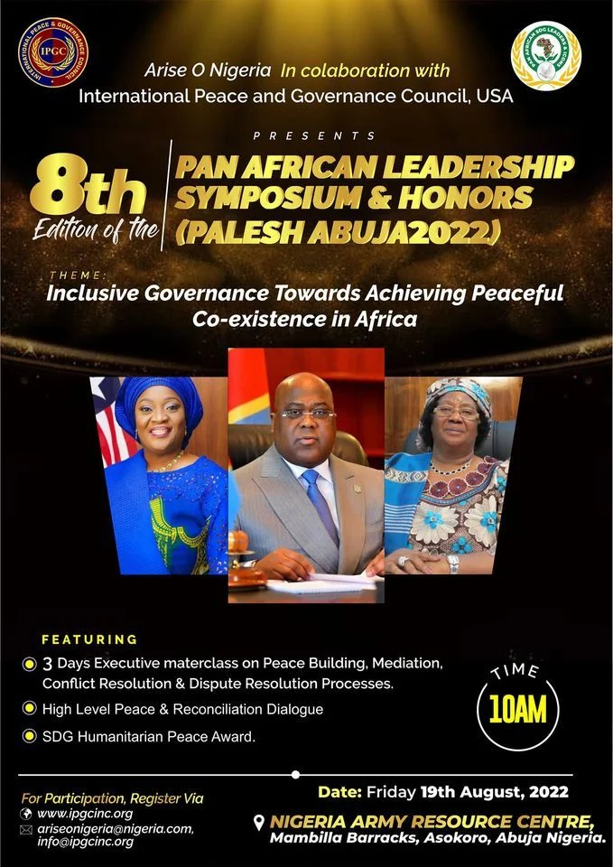 PALESH ABUJA 2022: 8th Edition of the PAN AFRICAN LEADERSHIP SYMPOSIUM AND HONORS