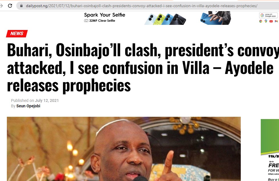 How Primate Ayodele Forewarned Attack On President Buhari’s Convoy Since 2021 (PROOF)
