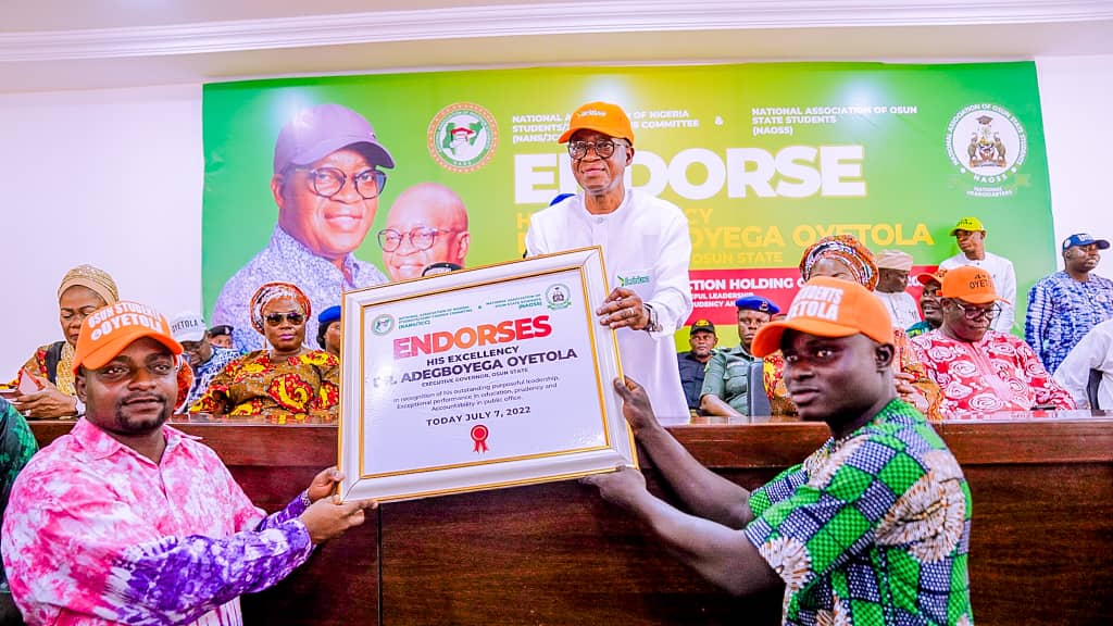 Osun Guber: Over 20,000 Osun students endorse Oyetola for second term