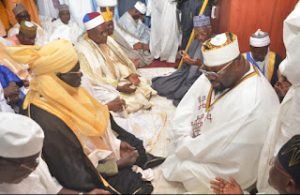 Assembly of Generals, Diplomats, traditional rulers and politicians, as Fatima Buratai tied knots with Ismail