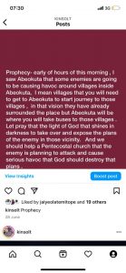How Prophet Kingsley Prophecy on Boko Haram's Agenda In Abeokuta Came To Pass
