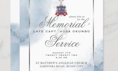 Capt Hosa's Family Disclaim Fake Invite For Memorial Program