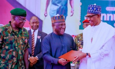 Buhari presents award to Abdul Samad Rabiu as Army honours BUA Chairman