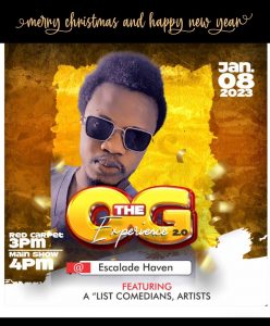 Highlife Star, Osho Gold Sets For Jan 8 Music Concert @ Escalade Haven