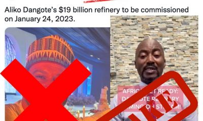 Fake News! Dangote Debunks story of refinery commissioning in January