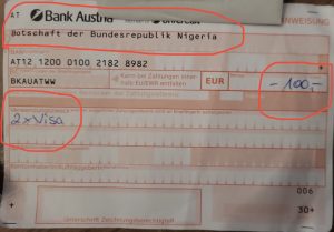 Nigerian Embassy in Austria corruptly charges extra €50 from every visa applicant, €30 for passport 