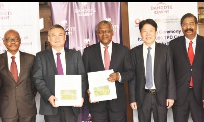 Dangote, Sinoma Sign Agreement On new 6Mta Cement Plant In Itori, Ogun State   