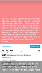 Prophet Kingsley Warms Youth Ahead of Saturday’s Election, Organises A Day Open Revival