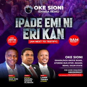 Prophet Sam Ojo, Prophet Samiye and others to Grace Lanre Teriba's Oke-Sioni 