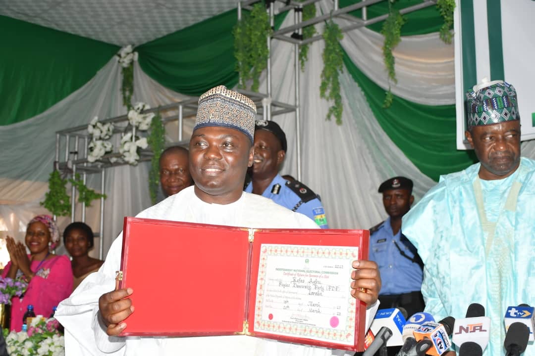 Taraba Governor-Elect, Agbu Kefas Picks Up Certificate Of Return