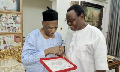 Jimoh Ibrahim visits Adamu, presents certificate of return