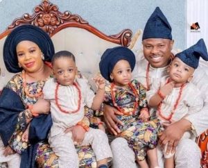 Temitope Ayefele, mum of triplets who is happily married to Famous Singer and Broadcaster Yinka Ayefele has prayed that the holyghost fire will come down upon any female fan that tries to get too close to her husband.

In a recent chat with PUNCH, Temitope Ayefele when asked how she copes with her husband’s many female fans, 

They are welcome to be his fans and they can also admire him. My husband is a very good looking man; a super star and hard-working person. They can like and admire him though from a distance because if you come too close they will be burnt by the ‘fire of the Holy Ghost’.

My husband looks good and nice all the time and that has cost me a lot of time and affection. But on a lighter note, I have never been bothered about my husband’s so-called admirers. I love and respect his fans. I did not marry anybody’s husband. I married the husband of my youth, and God has lightened my path all the way”

I love fame and glamour but we decided to separate our lives from the public glare. My husband is always out there working. He is the one representing the family. I always enjoy watching him out there, giving his best. I am not a shy person but both of us cannot be out there. It would affect our home, so we decided not to make our private lives public….

We attend some events together if I am around and am invited. But most times, he goes to events to work— singing for people— and I can’t be following him around while he’s doing his job. If he is not the one performing at the event and the invitation is for the two of us, we would attend together.”