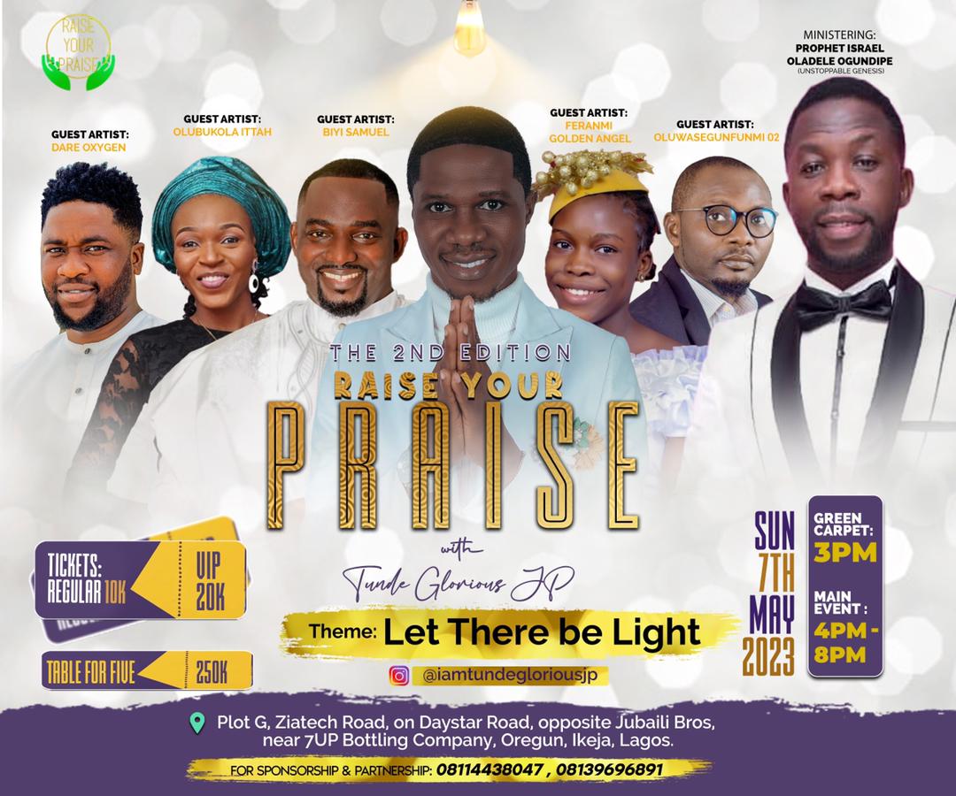 Ikeja Agog As Tunde Glorious Set For 'Praise Your Praise' Season 2