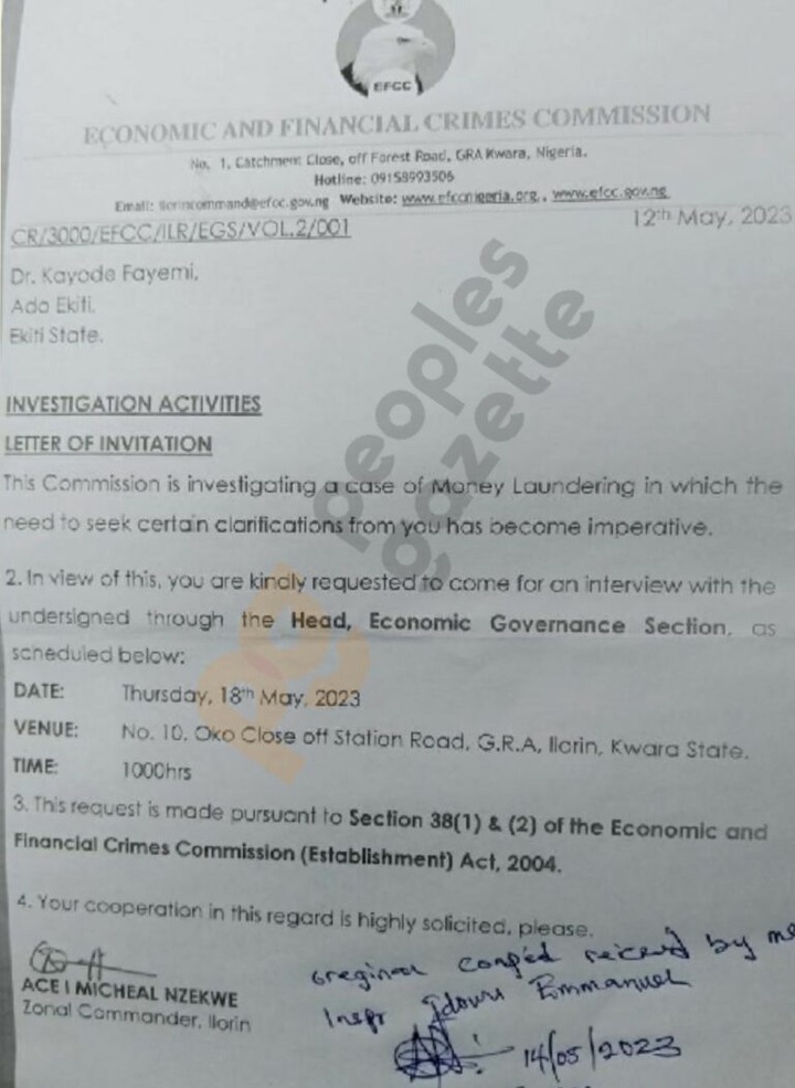 Kayode Fayemi Begs EFCC To Delay Money Laundering Probe Until After Tinubu's Inauguration, PMB' Book Launch