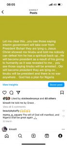 Prophet Kingsley's Prophecy On Tinubu, Buhari,Obi And Interim Government 